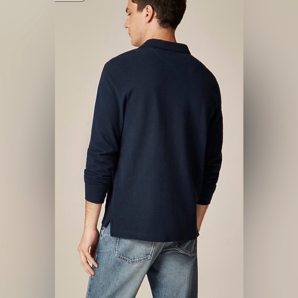 J.Crew Slim Long-Sleeve Classic Piqué Polo Shirt - Picture 5 of 16